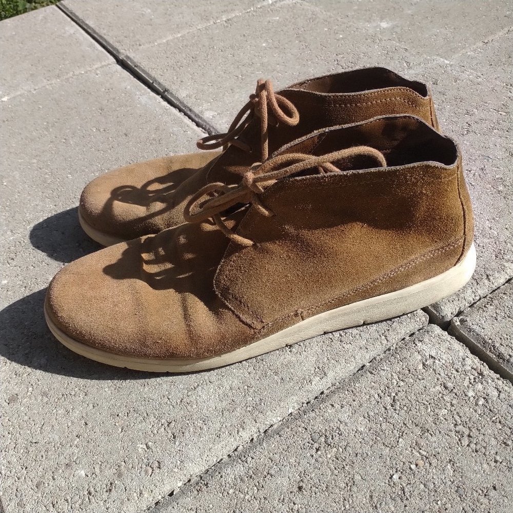UGG Cali Mens Size 10 Leather Tan Casual Lace-Up Shoes Chukka